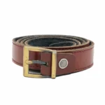 کمربندچرم زنانه دوردوخت عنابی