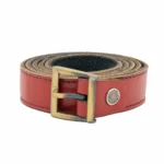 کمربندچرم زنانه دوردوخت قرمز