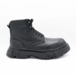 بوت cat چرم مشکی مردانه - Image 3