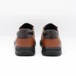 کفش چرم طبی مردانه بی‌بند عسلی مدل آریو - Image 4