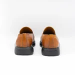 کفش چرم مجلسی مردانه عسلی طرح برت - Image 2