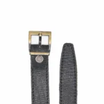 کمربند چرم زنانه مشکی مدل ورنی - Image 3