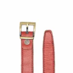 کمربندچرم زنانه دوردوخت قرمز - Image 3