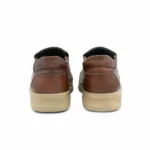کفش چرم مردانه بی بند قهوه ای مدل آراز - Image 2
