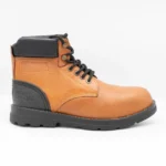 بوت cat چرم بنددار عسلی - Image 3