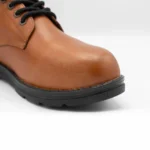 بوت cat چرم بنددار عسلی - Image 5