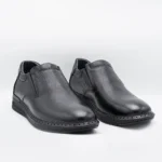 کفش چرم طبی مردانه بی‌بند مدل آریو