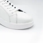 کفش ونس چرم مردانه سفید - Image 5