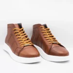 نیم بوت ونس چرم مردانه عسلی