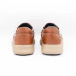 کفش چرم مردانه بی بند (عسلی) مدل آراز - Image 2