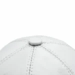 کلاه لبه دار چرم سفید - Image 4