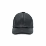 کلاه لب دار چرم مشکی - Image 2