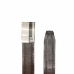 کمربند مردانه چرم دو دوخت قهوه ای با سگک کلاسیک - Image 3