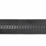 کمربند مردانه چرم مشکی با سگک ریلی طلایی - Image 3