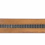 کمربند مردانه چرم دورکوب قهوه ای با سگک ریلی - Image 3